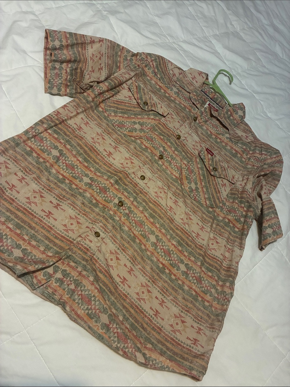 Wrangler Multicolor Southwestern Stripe Button-Up Shirt